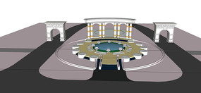 法式大门模型 法式大门模型
