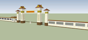 大门设计模型 大门设计模型