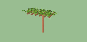 木制藤架SU模型 木制藤架SU模型