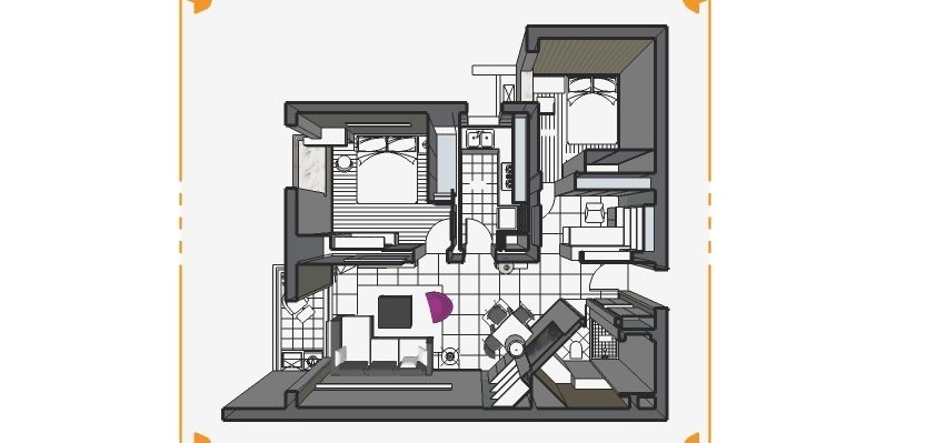 简单客厅模型SU 简单客厅模型SU