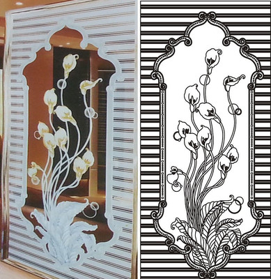 马蹄莲百合欧式雕刻图案 马蹄莲百合欧式雕刻图案