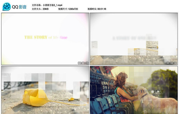 会声会影X8小清新方格写真模板 会声会影X8小清新方格写真模板