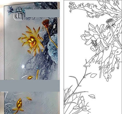 清逸圣莲雕刻图案 清逸圣莲雕刻图案