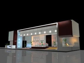 高档明亮展厅模型 高档明亮展厅模型