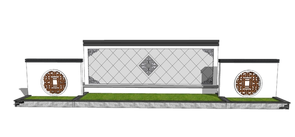 中式浮雕花纹景墙 中式浮雕花纹景墙