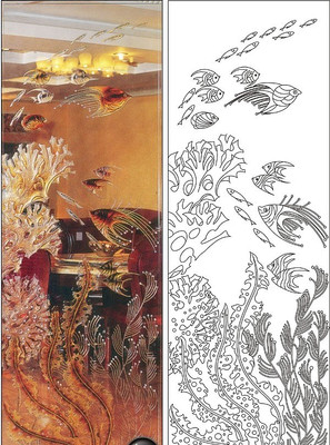 海底世界雕刻图案 海底世界雕刻图案