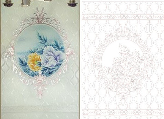 富家牡丹雕刻图案 富家牡丹雕刻图案