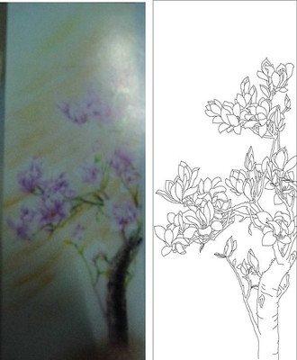 青玉兰树雕刻图案 青玉兰树雕刻图案