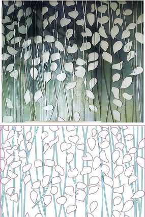 叶子树叶雕刻图案 叶子树叶雕刻图案