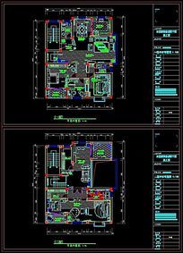 ˫�㾫װ�ޱ���CADƽ��ʩ����ͼ