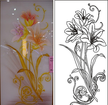 百合花雕刻图案 百合花雕刻图案