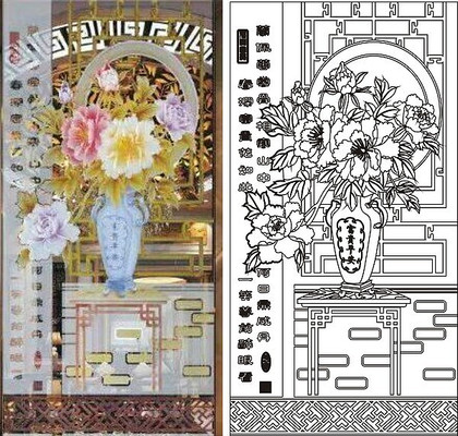 富贵平安雕刻图案 富贵平安雕刻图案