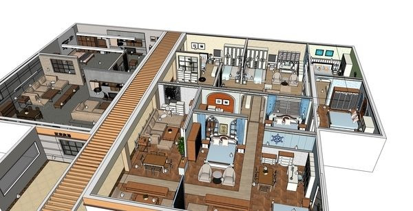 �ҾӼҾ�����չʾģ���ز� skp