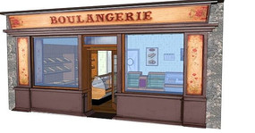 面包店甜品老店模型 面包店甜品老店模型