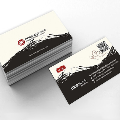 高档墨迹中国风名片设计 高档墨迹中国风名片设计