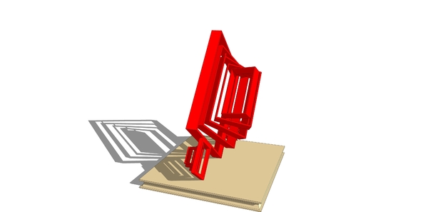 红色环形抽象雕塑 红色环形抽象雕塑