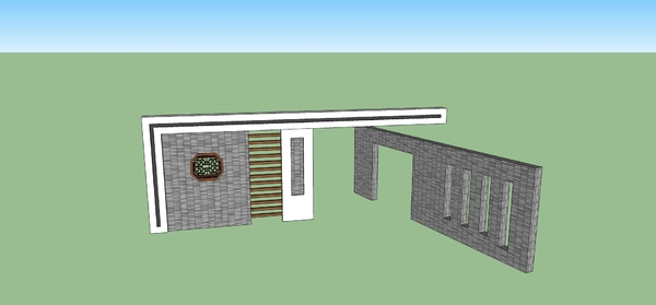 简易中式景墙 简易中式景墙