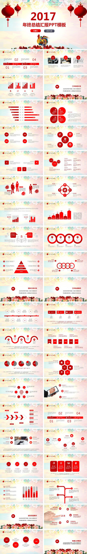 Ӯս2017�ܽ�PPTģ��