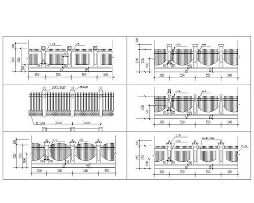 ��ͬ��ʽ�ĸ�����Χǽ����CAD dwg