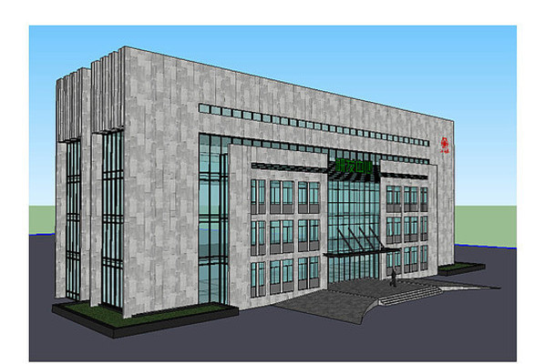 �����İ칫¥������ͼ��ʦSUģ�� skp