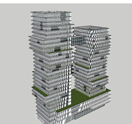 �߲�칫¥������ͼ��ʦSUģ�� skp