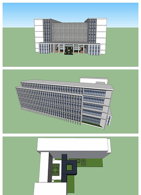 办公楼模型 办公楼模型