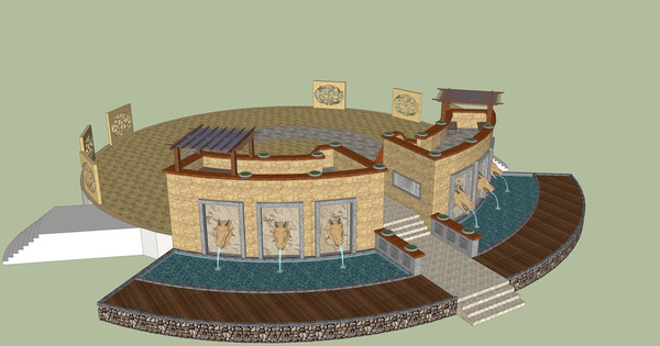 ����ʽ�㳡��ǽģ�� skp