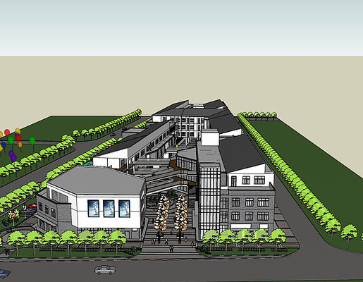 商业住宅小区景观商业街 商业住宅小区景观商业街