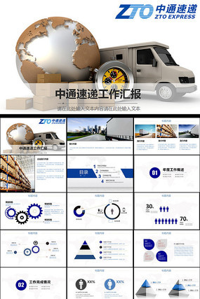 中通快递ppt模板 中通快递ppt模板
