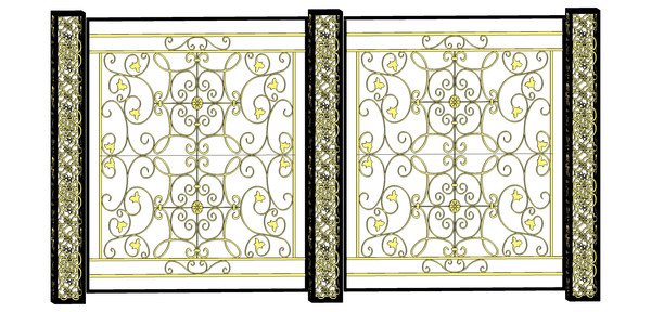 金色铁艺围栏 金色铁艺围栏