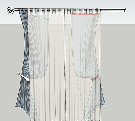 透明双层窗帘 透明双层窗帘