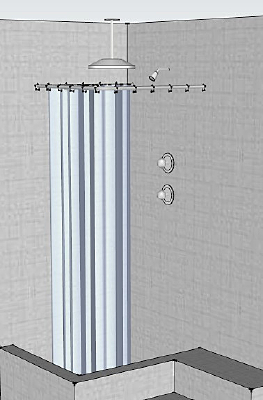 浴室用遮挡帘 浴室用遮挡帘