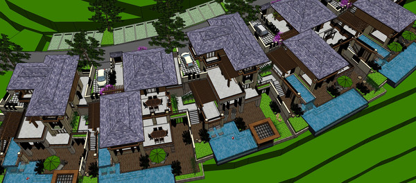 别墅群模型 别墅群模型