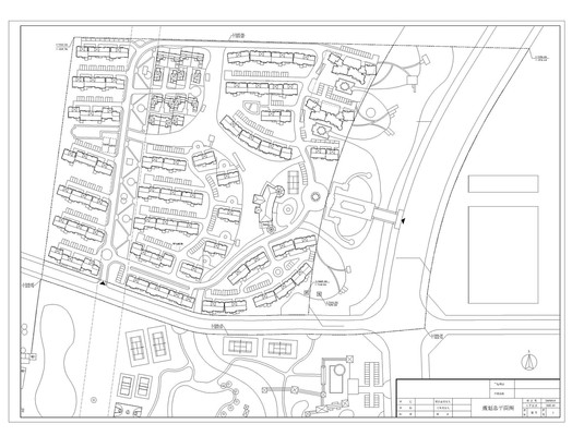 现代住宅区总平面 现代住宅区总平面