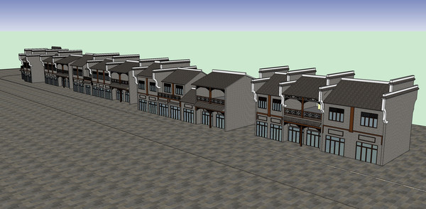 商业街模型 商业街模型