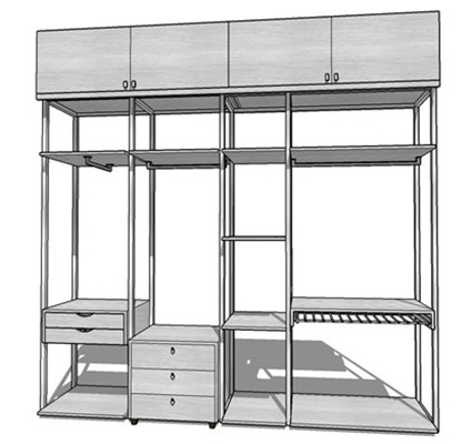 灰色现代组合柜子架子 灰色现代组合柜子架子