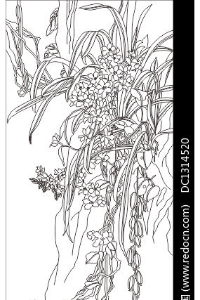 兰香雕刻图案 兰香雕刻图案