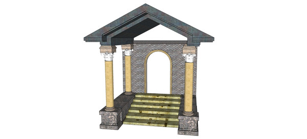 欧式入口门模型 欧式入口门模型