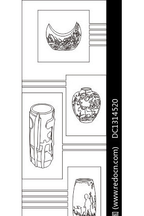 花瓶人物雕刻图案 花瓶人物雕刻图案