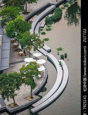 曲线亲水景观