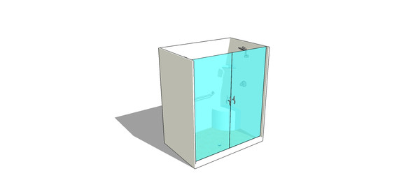 双开门淋浴模型 双开门淋浴模型