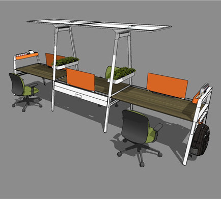 特色办公桌SU 特色办公桌SU