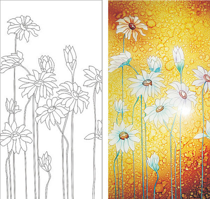 小花雕刻图案 小花雕刻图案