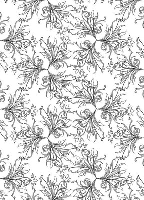 抽象百合花雕刻图案 抽象百合花雕刻图案