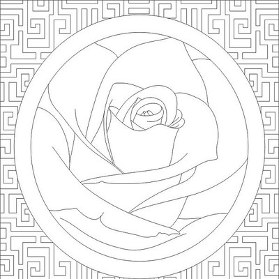 玫瑰雕刻图案 玫瑰雕刻图案