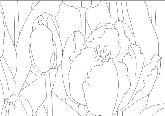 郁金香雕刻图案 郁金香雕刻图案