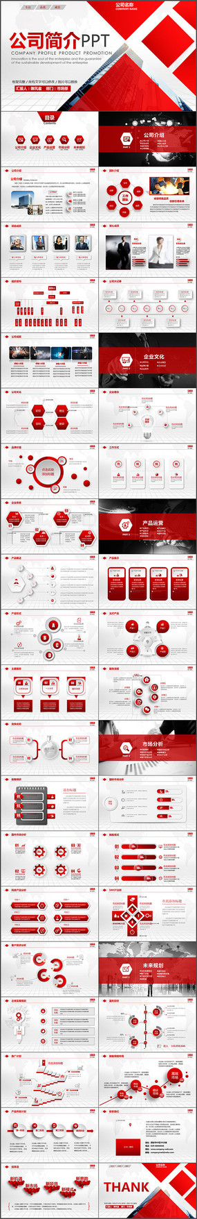 简约商务风格企业简介公司介绍PPT