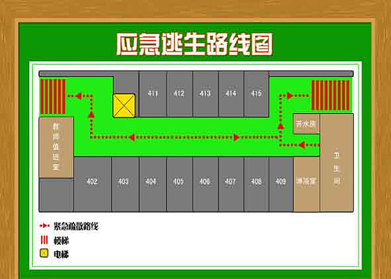 应急逃生路线图展板