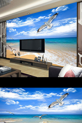 �������Ψ��ɳ̲�羰�ڻ����ӱ���ǽ PSD