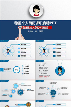 稳重个人简历求职竞聘PPT 稳重个人简历求职竞聘PPT